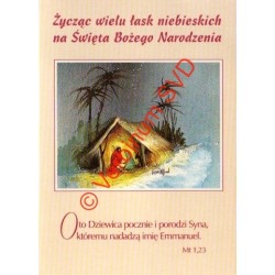 KARTKA BOŻE NARODZENIE 18 z kopertą